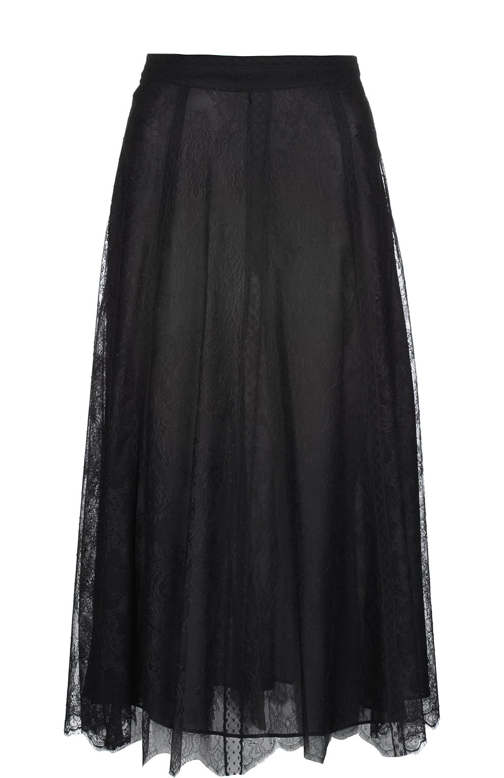 Юбка VALENTINO черного цвета по цене 529000 руб., арт. KB3RA175/1E2, фото 1 Юбка VALENTINO, арт. KB3RA175/1E2, фото 1