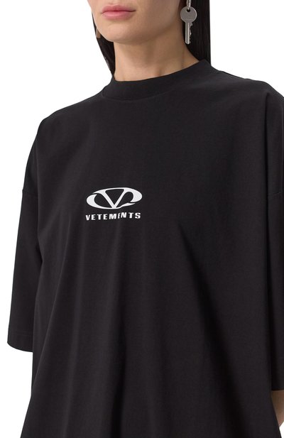 Хлопковая футболка VETEMENTS, арт. UA66TR605BW, фото 5
