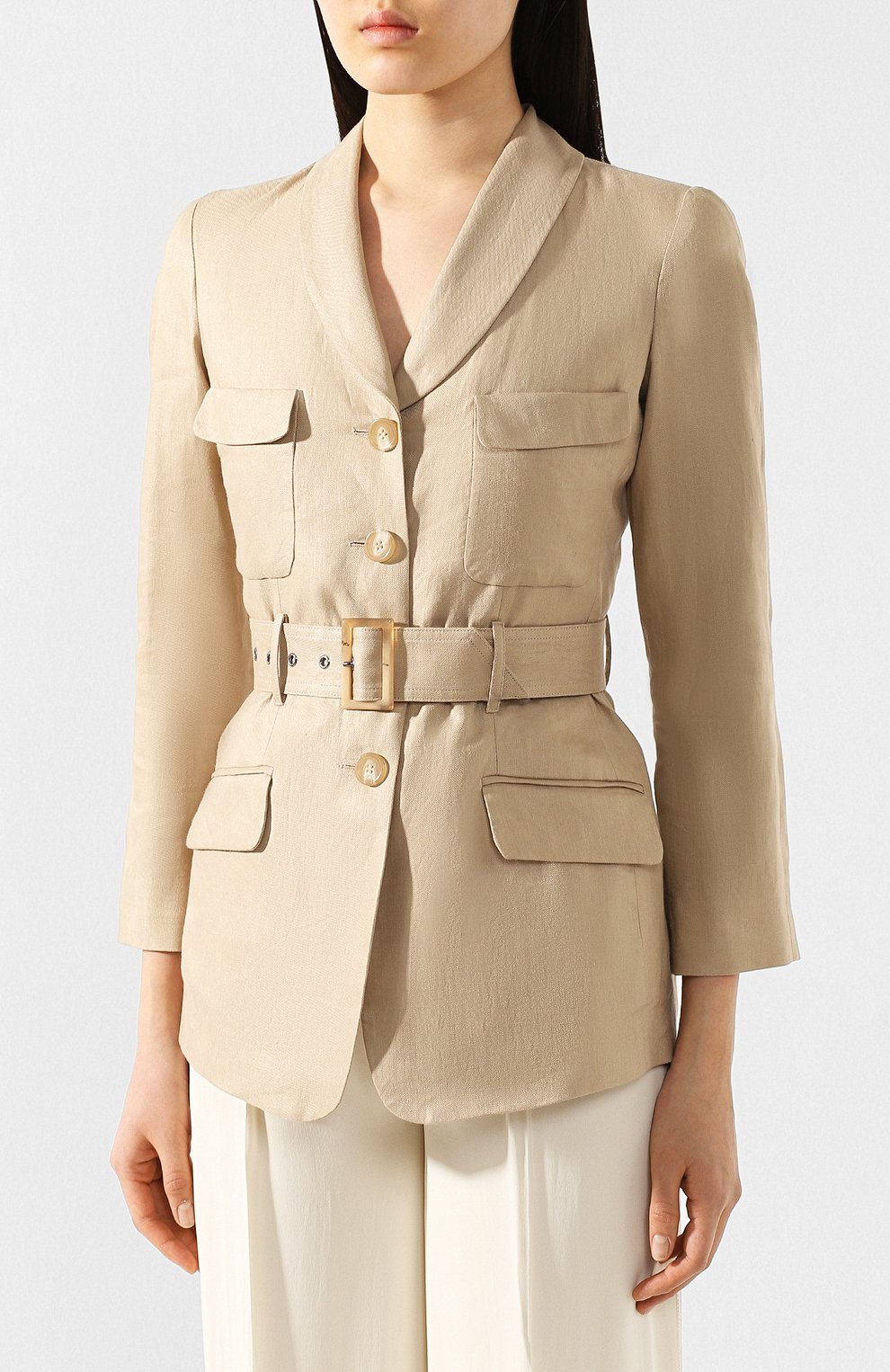Льняной жакет EMPORIO ARMANI, арт. 5NG24T/52012, фото 3
