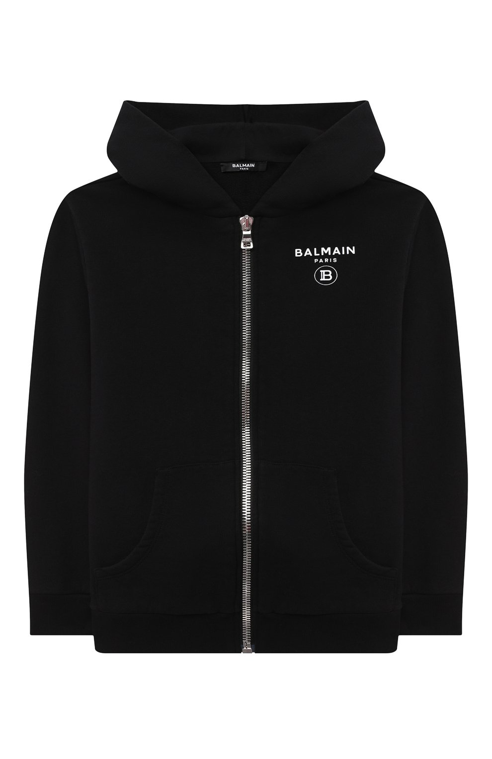 Хлопковая толстовка BALMAIN черного цвета по цене 41750 руб., арт. 6N4680/NX320/4-10, фото 1 Хлопковая толстовка BALMAIN, арт. 6N4680/NX320/4-10, фото 1