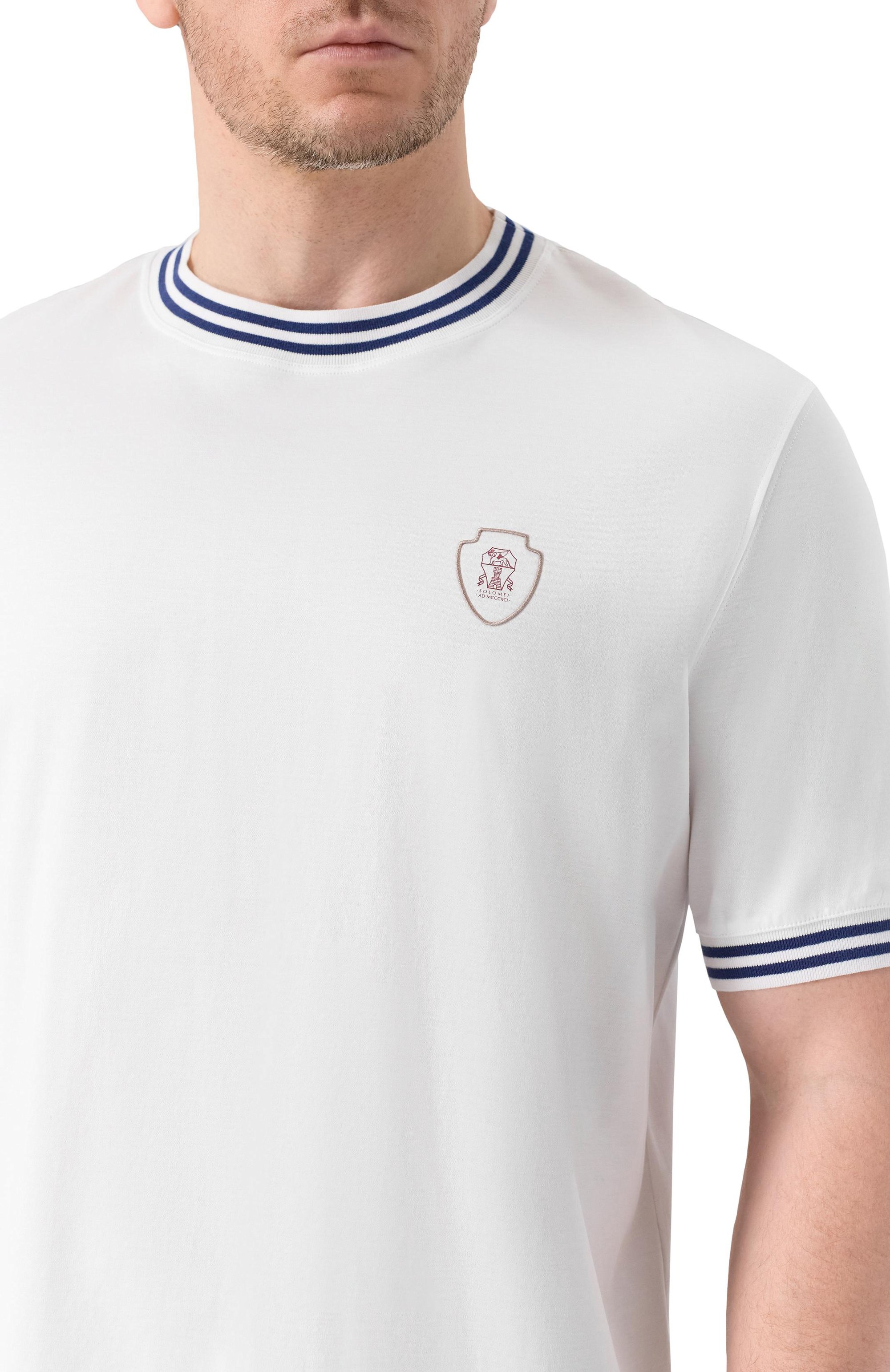 Хлопковая футболка BRUNELLO CUCINELLI, арт. M0B131386W, фото 5