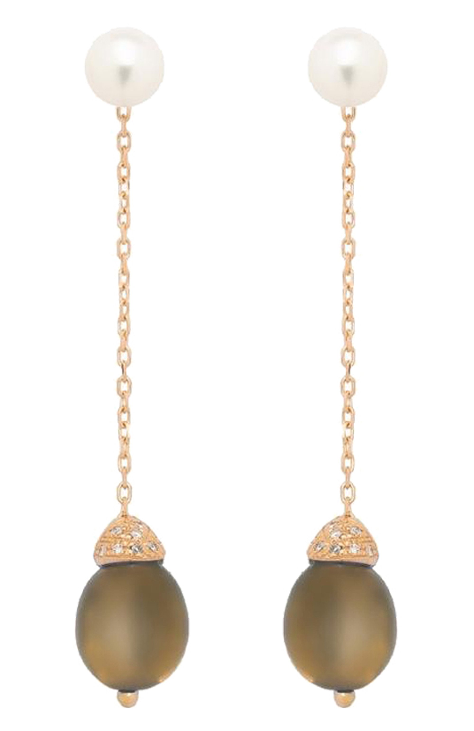 Серьги MIMI бесцветного цвета по цене 156000 руб., арт. O22BAKQC10-6, фото 1 Серьги MIMI, арт. O22BAKQC10-6, фото 1