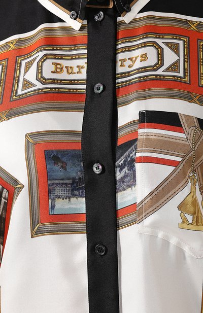 Шелковая рубашка BURBERRY разноцветного цвета по цене 156000 руб., арт. 8014231, фото 5 Шелковая рубашка BURBERRY, арт. 8014231, фото 5
