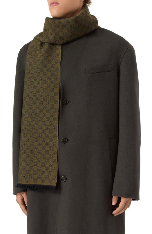 Шерстяной шарф Moschino 50066/M5131 Зелёный  50066/M5131 Фото 2