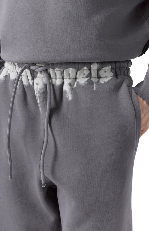 Хлопковые брюки Palm Angels PMCH028F25FLE001 Серый  PMCH028F25FLE001 Фото 5