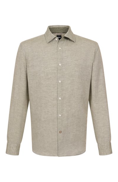 Мужская рубашка изо льна и хлопка BOSS, арт. 50539531