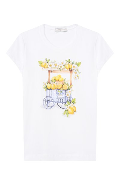 Хлопковая футболка MONNALISA, арт. 11G624