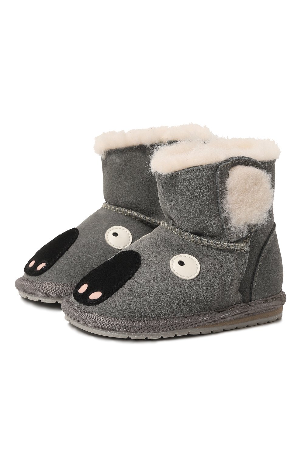 Укороченные угги EMU AUSTRALIA серого цвета по цене 4990 руб., арт. B10306, фото 1 Укороченные угги EMU AUSTRALIA, арт. B10306, фото 1