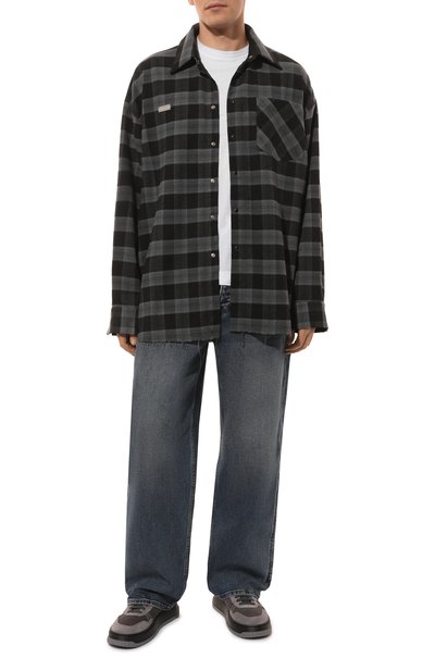 Хлопковая рубашка WHO_AM, арт. MS2-PO249-GRY, фото 2