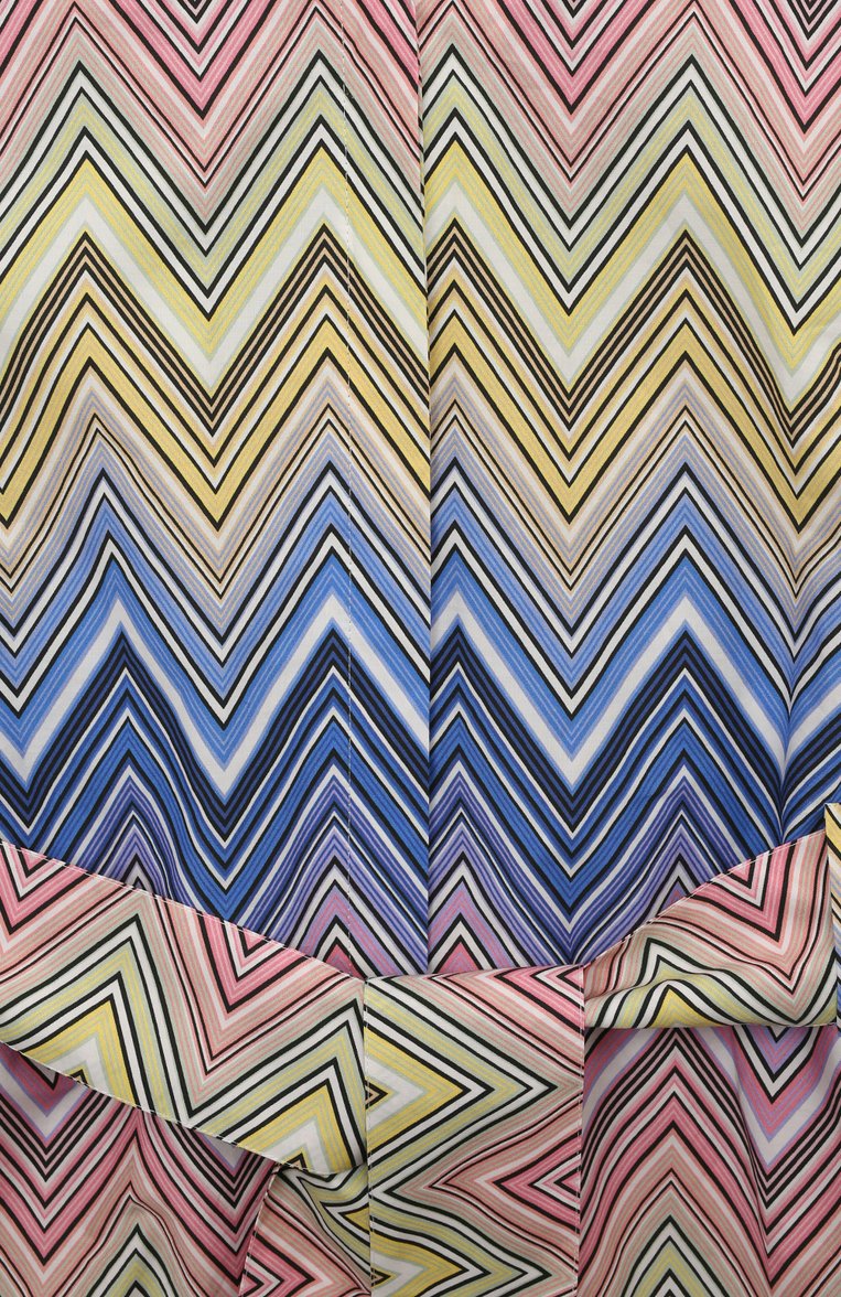 Детское хлопковое платье-рубашка MISSONI разноцветного цвета, арт. MU1A91/P0388/12-14 | Фото 3 (Драгоценные камни: Проставлено; Материал сплава: Проставлено; Материал внешний: Хлопок; Случай: Повседневный; Девочки Кросс-КТ: Платье-одежда; Рукава: Короткие; Ростовка одежда: 13 - 15 лет | 158 см, 12 лет | 152 см)