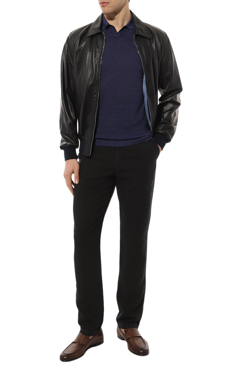 Льняное поло 120% LINO, арт. 31ALIM39BL/000G266/S00, фото 2