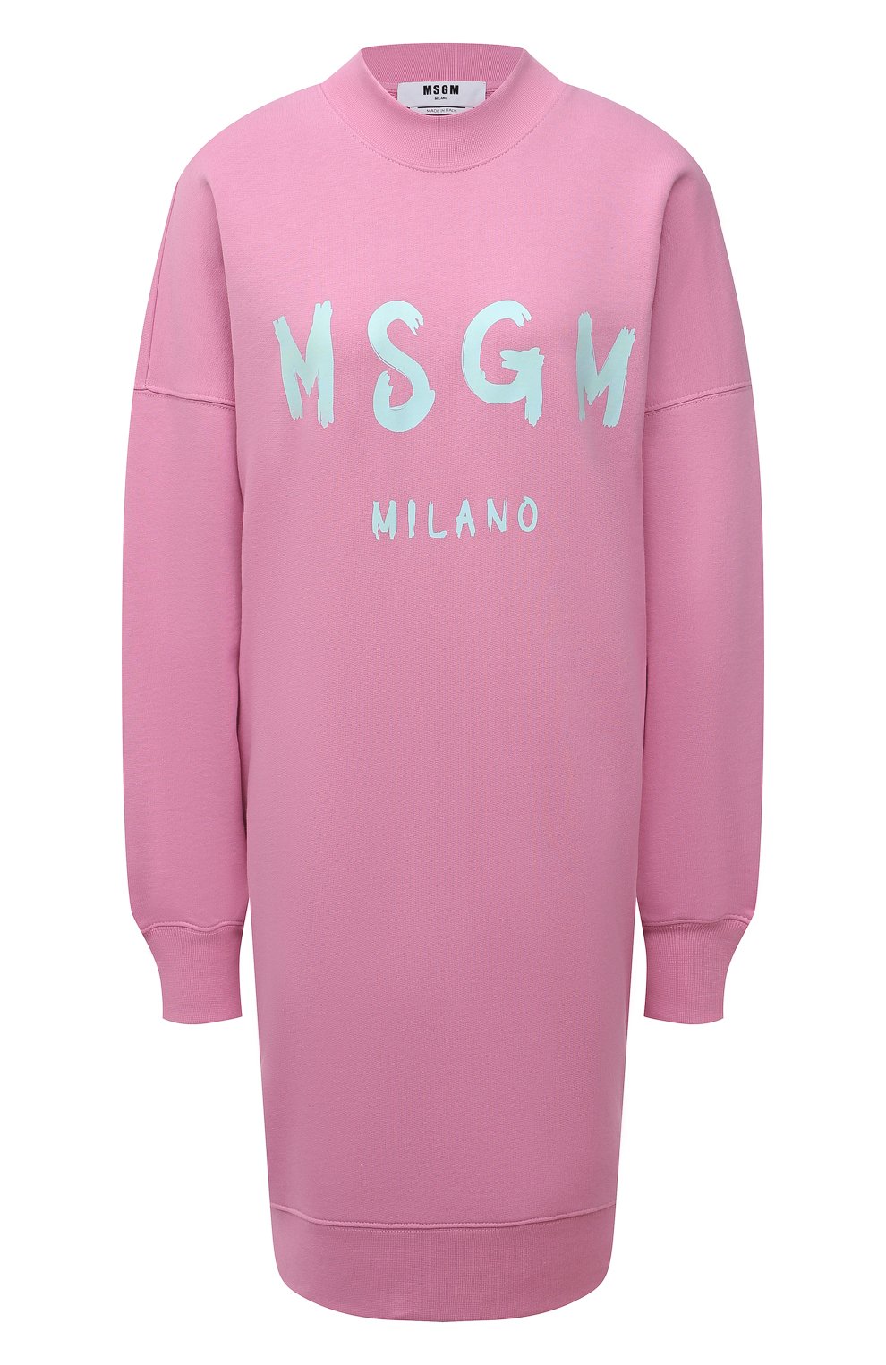Хлопковое платье MSGM розового цвета по цене 32150 руб., арт. 3141MDA511 217799, фото 1 Хлопковое платье MSGM, арт. 3141MDA511 217799, фото 1