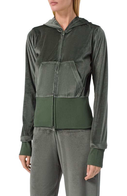 Бархатная толстовка Balenciaga 837646/TM026 Хаки  837646/TM026 Фото 3