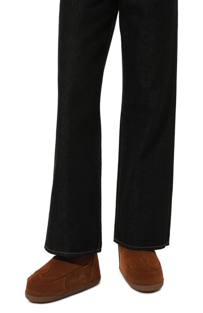 Замшевые полусапоги cowboy embroidery INUIKII коричневого цвета по цене 39950 руб., арт. 75101-067, фото 3 Замшевые полусапоги cowboy embroidery INUIKII, арт. 75101-067, фото 3