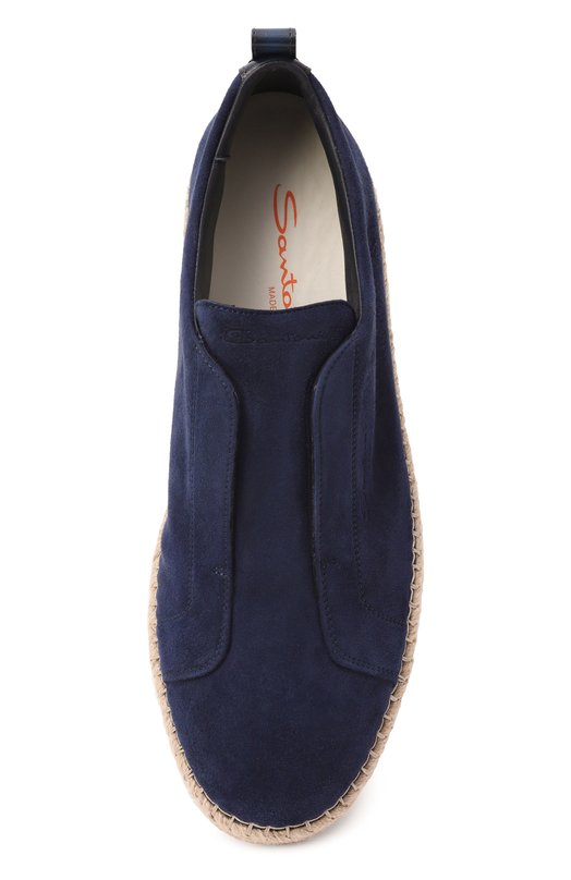 Замшевые эспадрильи Cleanic Santoni MBCG22091PBTTAYX Синий  MBCG22091PBTTAYX Фото 6