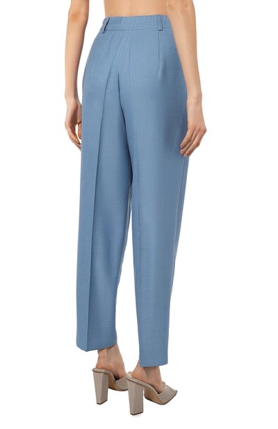 Брюки из шелка и шерсти AKHMADULLINA голубого цвета по цене 49900 руб., арт. 1123.3B003/S421, фото 4 Брюки из шелка и шерсти AKHMADULLINA, арт. 1123.3B003/S421, фото 4