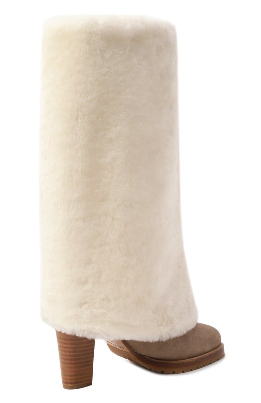 Замшевые сапоги Yves Salomon 26WAC610XXMLCV Серый  26WAC610XXMLCV Фото 5