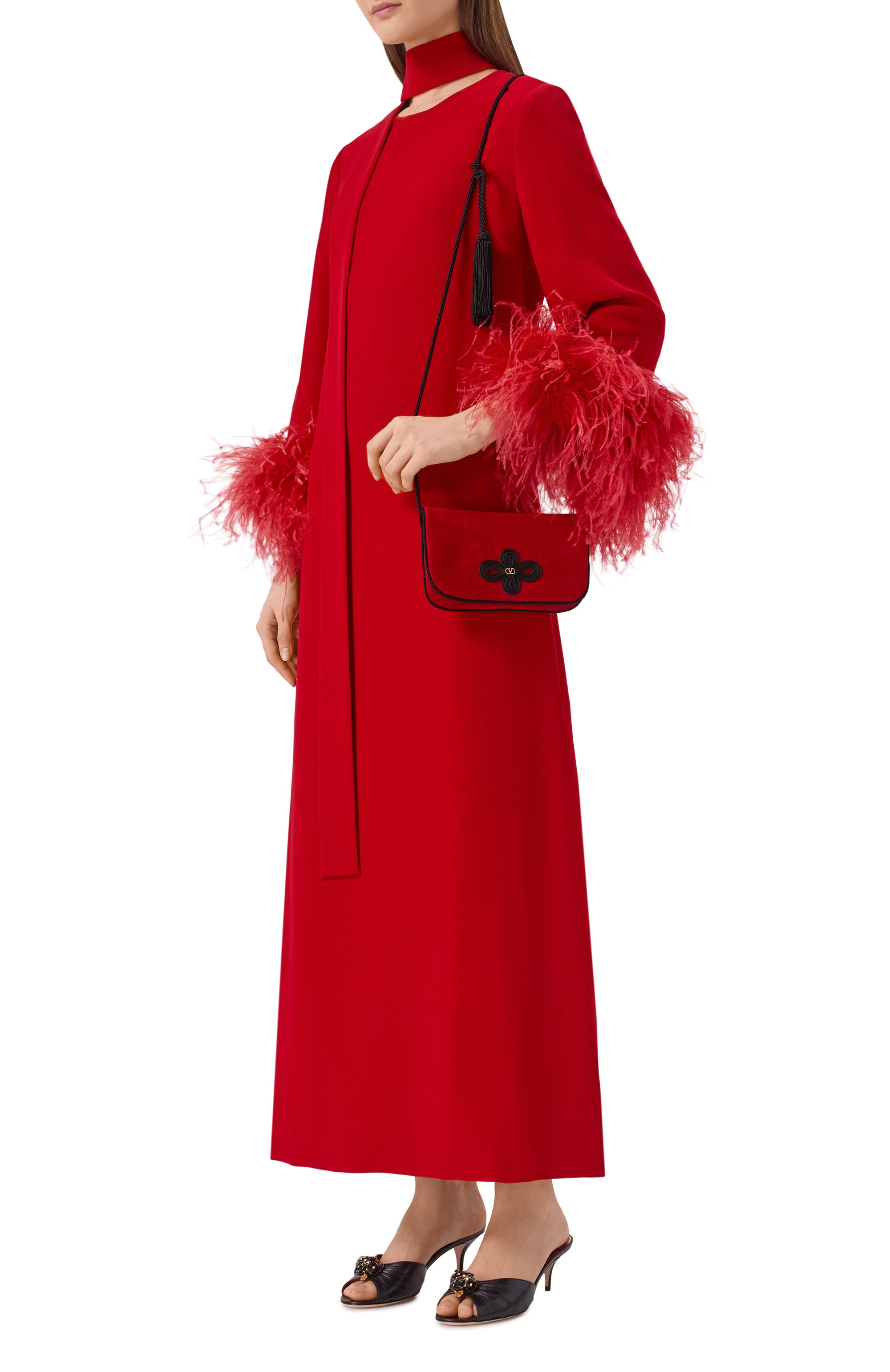 Сумка sans fin mini VALENTINO красного цвета по цене 136000 руб., арт. 8W2P0AX3/QVW, фото 3 Сумка sans fin mini VALENTINO, арт. 8W2P0AX3/QVW, фото 3