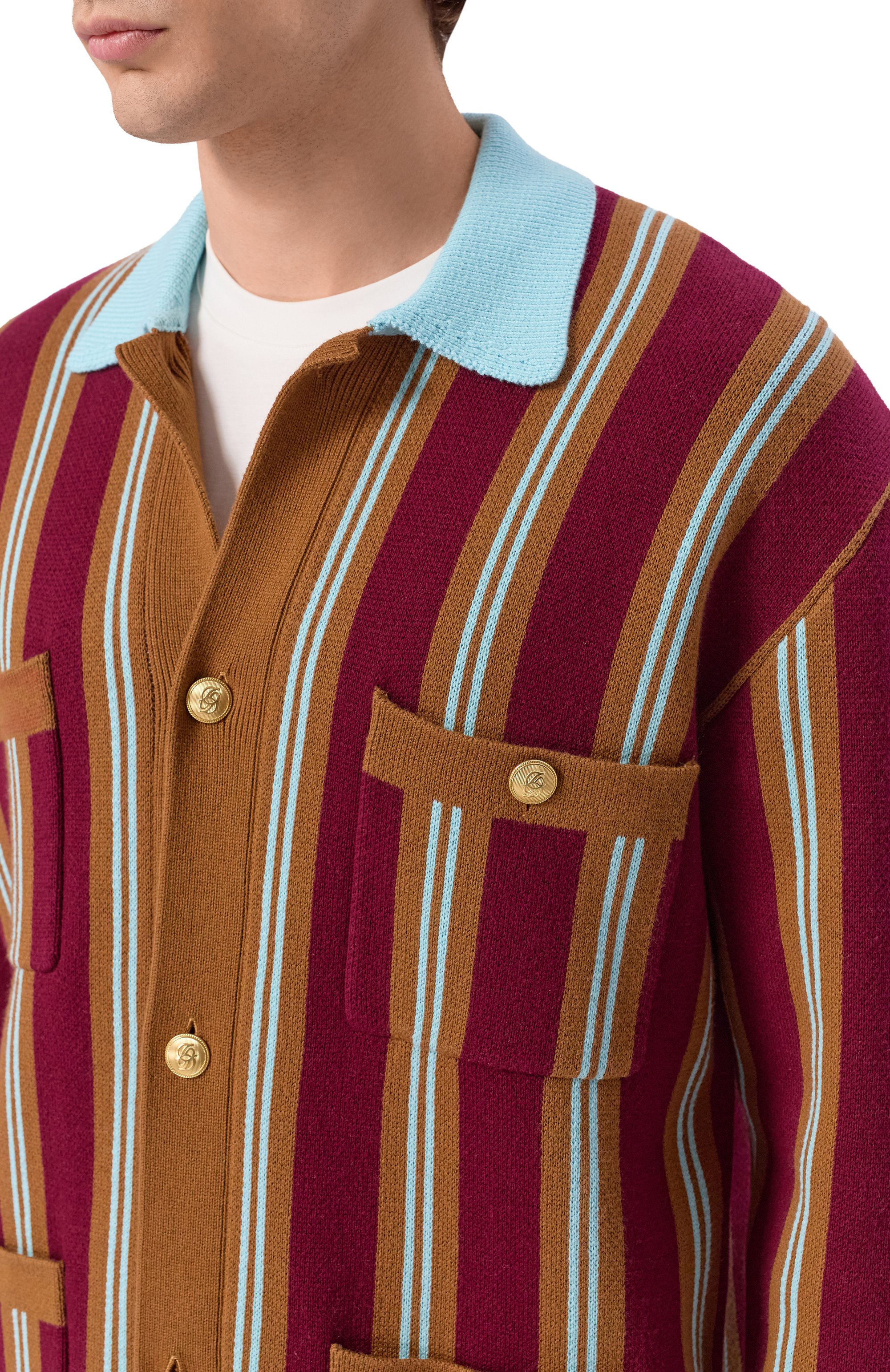 Кардиган из хлопка и шерсти DROLE DE MONSIEUR, арт. K-CA171-W0023-WN, фото 5