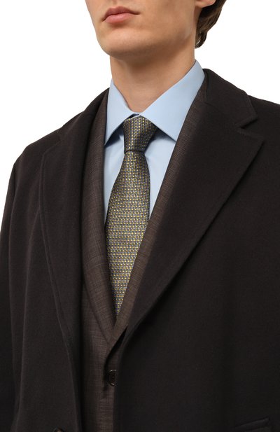 Шелковый галстук LANVIN зеленого цвета по цене 15400 руб., арт. 8078/TIE, фото 2 Шелковый галстук LANVIN, арт. 8078/TIE, фото 2