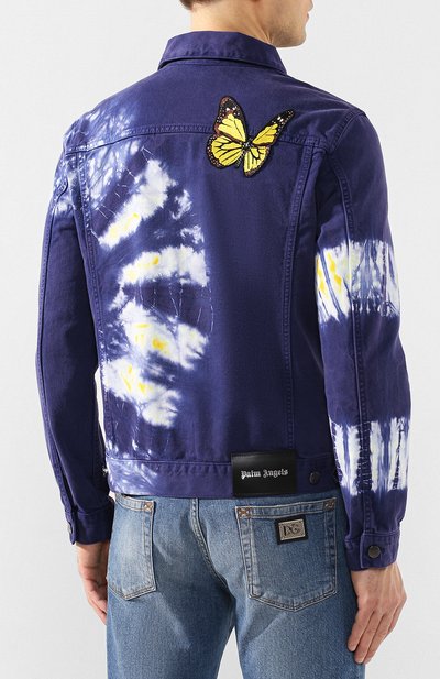 Джинсовая куртка PALM ANGELS синего цвета по цене 79950 руб., арт. PMYE013S204160421888, фото 4 Джинсовая куртка PALM ANGELS, арт. PMYE013S204160421888, фото 4