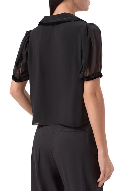 Шелковая блузка FRAME DENIM, арт. WP26WBL002/THE VELVET TRIM SAIL0R BL0USE, фото 4