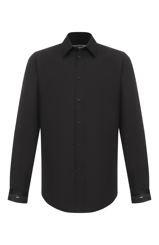 Хлопковая рубашка MSGM 3940ME13/257602 Чёрный 3940ME13/257602
