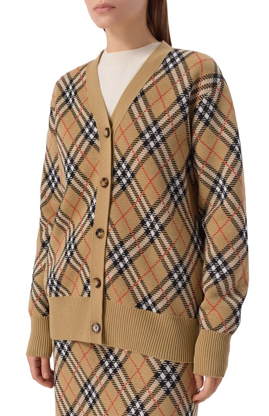 Шерстяной кардиган Burberry 8112119 Бежевый  8112119 Фото 3