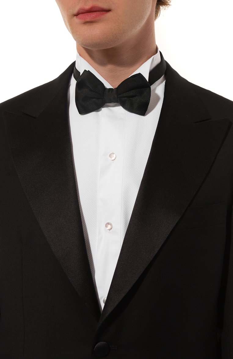 Мужской шелковый галстук-бабочка CORNELIANI черного цвета, арт. 94U308-9420301 | Фото 2 (Материал: Шелк, Текстиль; Нос: Не проставлено)