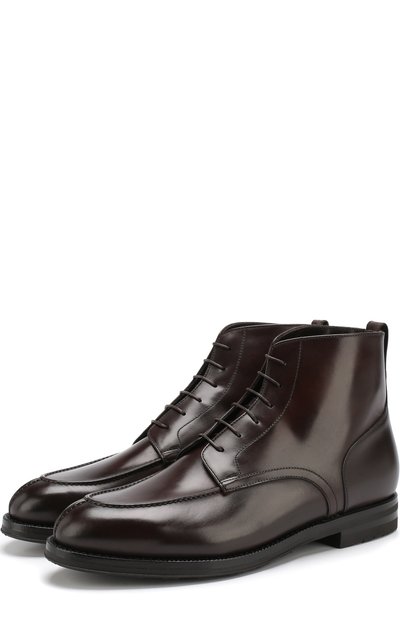 Кожаные ботинки с внутренней меховой отделкой W.GIBBS, арт. 0639006/C0RD0VAN, фото 1