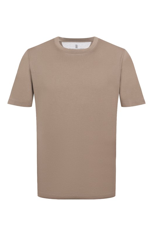 Хлопковая футболка Brunello Cucinelli M0B131308 Бежевый M0B131308