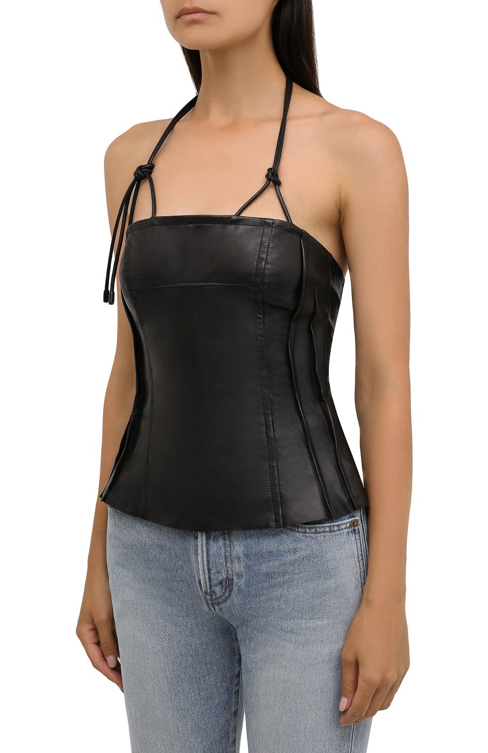 Кожаный топ PETAR PETROV, арт. CALYPS0 SPF21BL11, фото 3