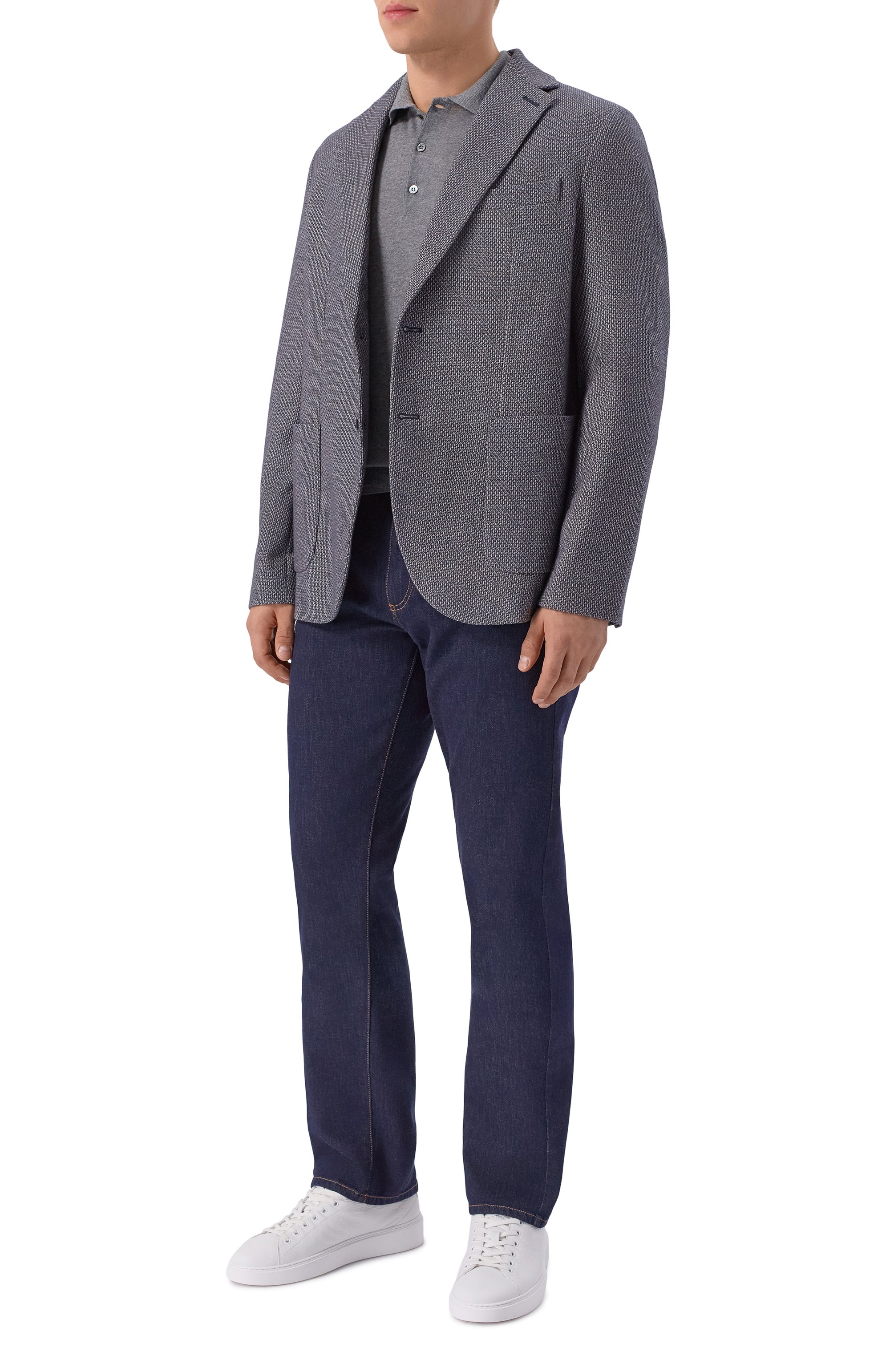 Хлопковый пиджак CIRCOLO 1901 темно-синего цвета по цене 64100 руб., арт. CN4997, фото 3 Хлопковый пиджак CIRCOLO 1901, арт. CN4997, фото 3