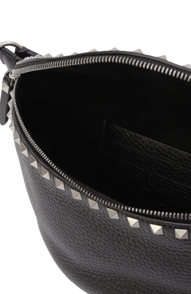 Мужская поясная сумка rockstud VALENTINO черного цвета, арт. 6Y2B0D07/KDB | Фото 5 (Ремень/цепочка: На ремешке; Размер: medium; Материал: Натуральная кожа; Случай: Повседневный)