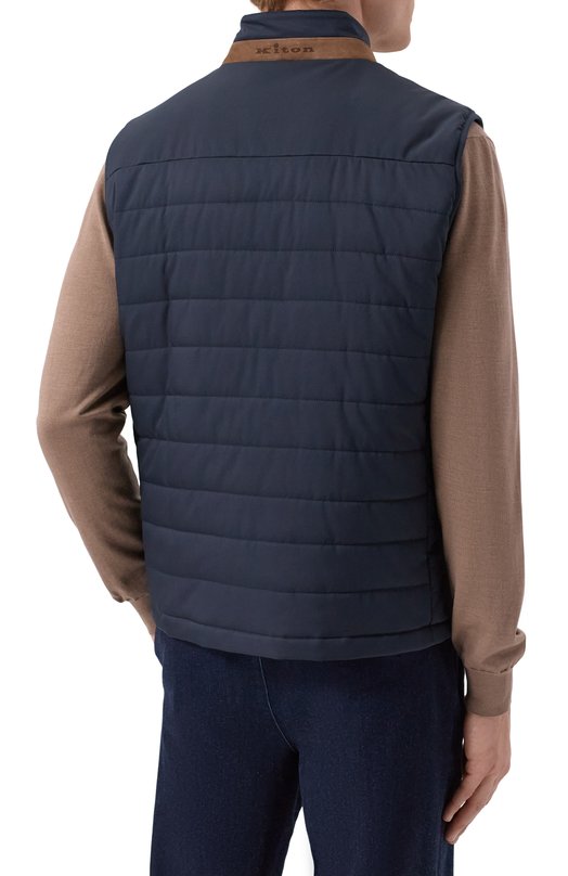 Утепленный жилет Kiton UW2195V0422H02/48-60 Синий  UW2195V0422H02/48-60 Фото 4