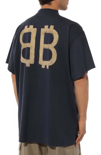 Хлопковая футболка BALENCIAGA, арт. 739028/T0VU6, фото 4