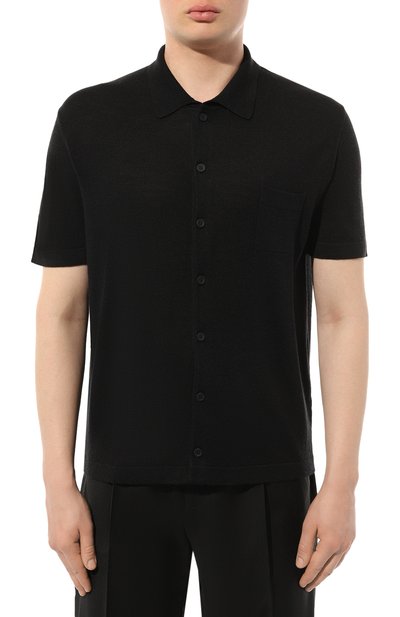 Шерстяная рубашка KITON черного цвета по цене 99500 руб., арт. UMM049406, фото 3 Шерстяная рубашка KITON, арт. UMM049406, фото 3