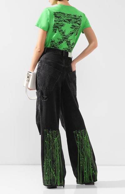 Джинсы свободного кроя OFF-WHITE темно-серого цвета по цене 89950 руб., арт. 0WYA011F197740647540, фото 2 Джинсы свободного кроя OFF-WHITE, арт. 0WYA011F197740647540, фото 2