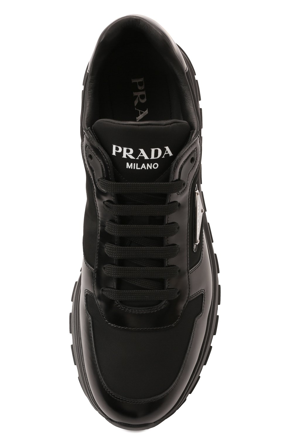 Комбинированные кроссовки prax 1 PRADA черного цвета по цене 95000 руб., арт. 2EE369-3LF5-F0632-G000, фото 6 Комбинированные кроссовки prax 1 PRADA, арт. 2EE369-3LF5-F0632-G000, фото 6