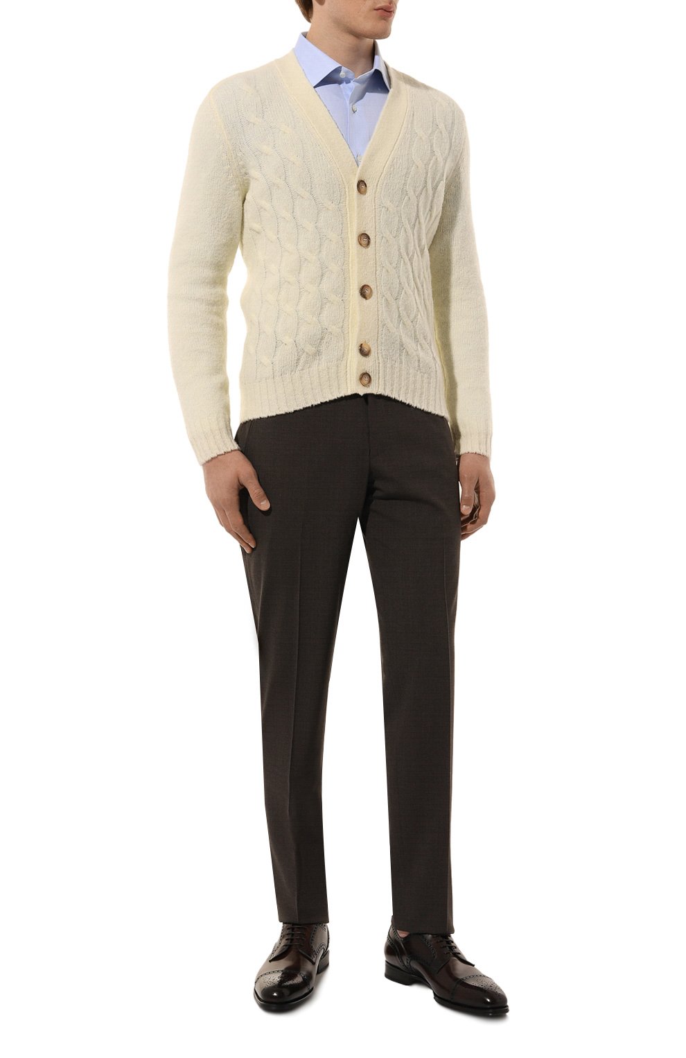 Кожаные дерби W.GIBBS темно-коричневого цвета по цене 85500 руб., арт. 7078007/FRENCH DEC0, фото 2 Кожаные дерби W.GIBBS, арт. 7078007/FRENCH DEC0, фото 2