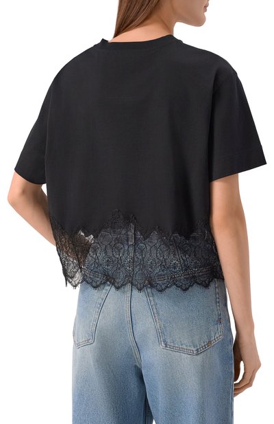 Хлопковая футболка GIVENCHY черного цвета по цене 96800 руб., арт. BW709X/3YNL, фото 4 Хлопковая футболка GIVENCHY, арт. BW709X/3YNL, фото 4