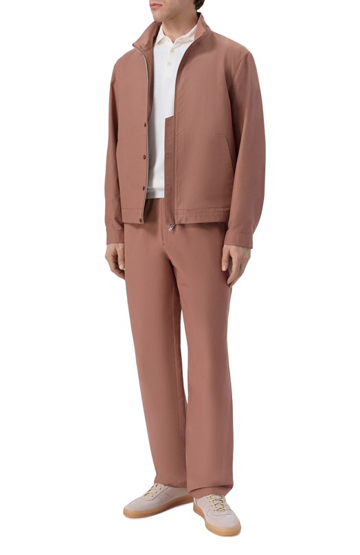 Брюки из хлопка и шелка 12 STOREEZ 137158 Красный  137158 Фото 2