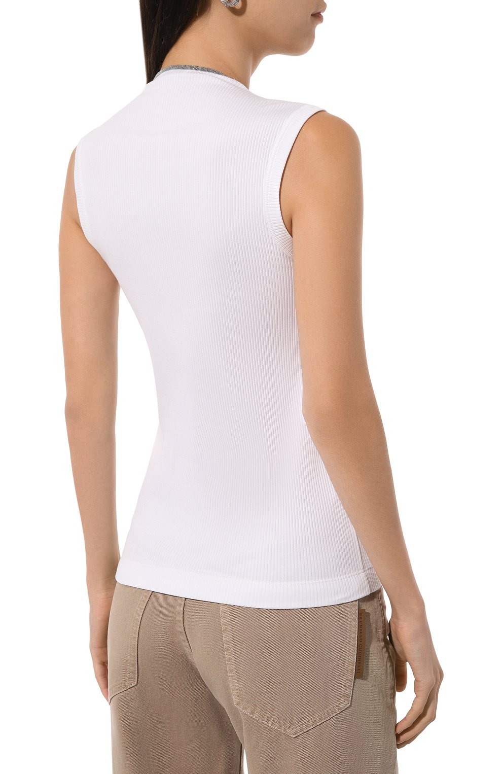 Хлопковый топ BRUNELLO CUCINELLI, арт. MG902BP398, фото 4