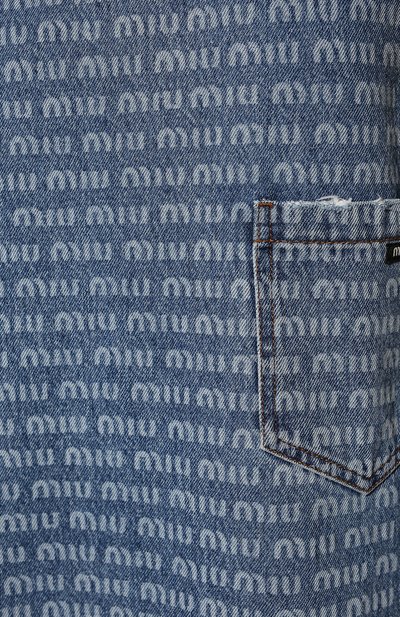 Джинсовое платье MIU MIU голубого цвета по цене 140000 руб., арт. GWA186-10DP-F0013, фото 5 Джинсовое платье MIU MIU, арт. GWA186-10DP-F0013, фото 5