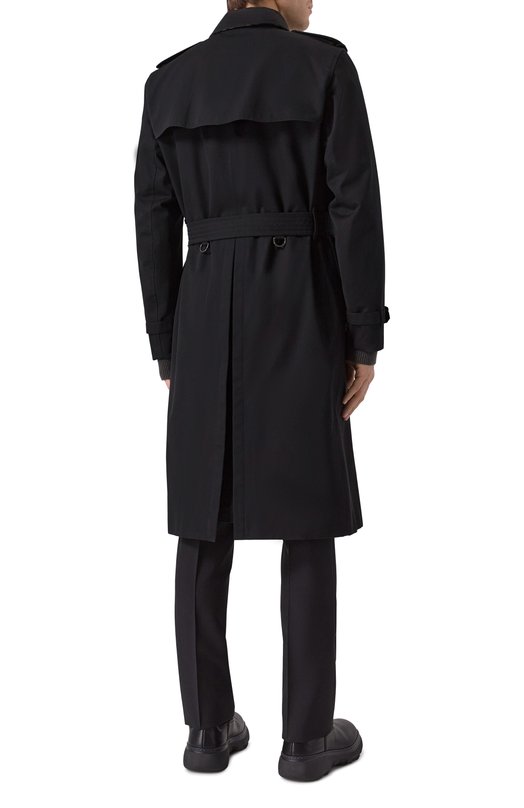 Хлопковый тренч Burberry 8079384 Чёрный  8079384 Фото 4