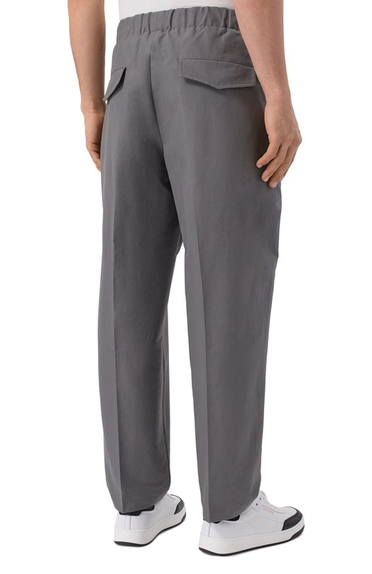 Хлопковые брюки Jil Sander J23KA0005/J45225 Серый  J23KA0005/J45225 Фото 4
