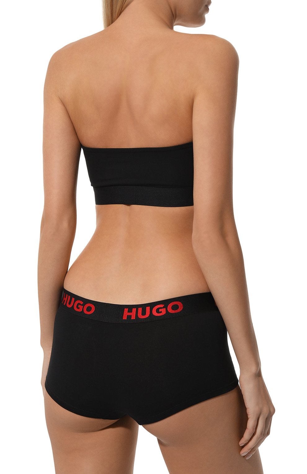 Хлопковые трусы-шорты HUGO черного цвета по цене 2760 руб., арт. 50495818, фото 3 Хлопковые трусы-шорты HUGO, арт. 50495818, фото 3