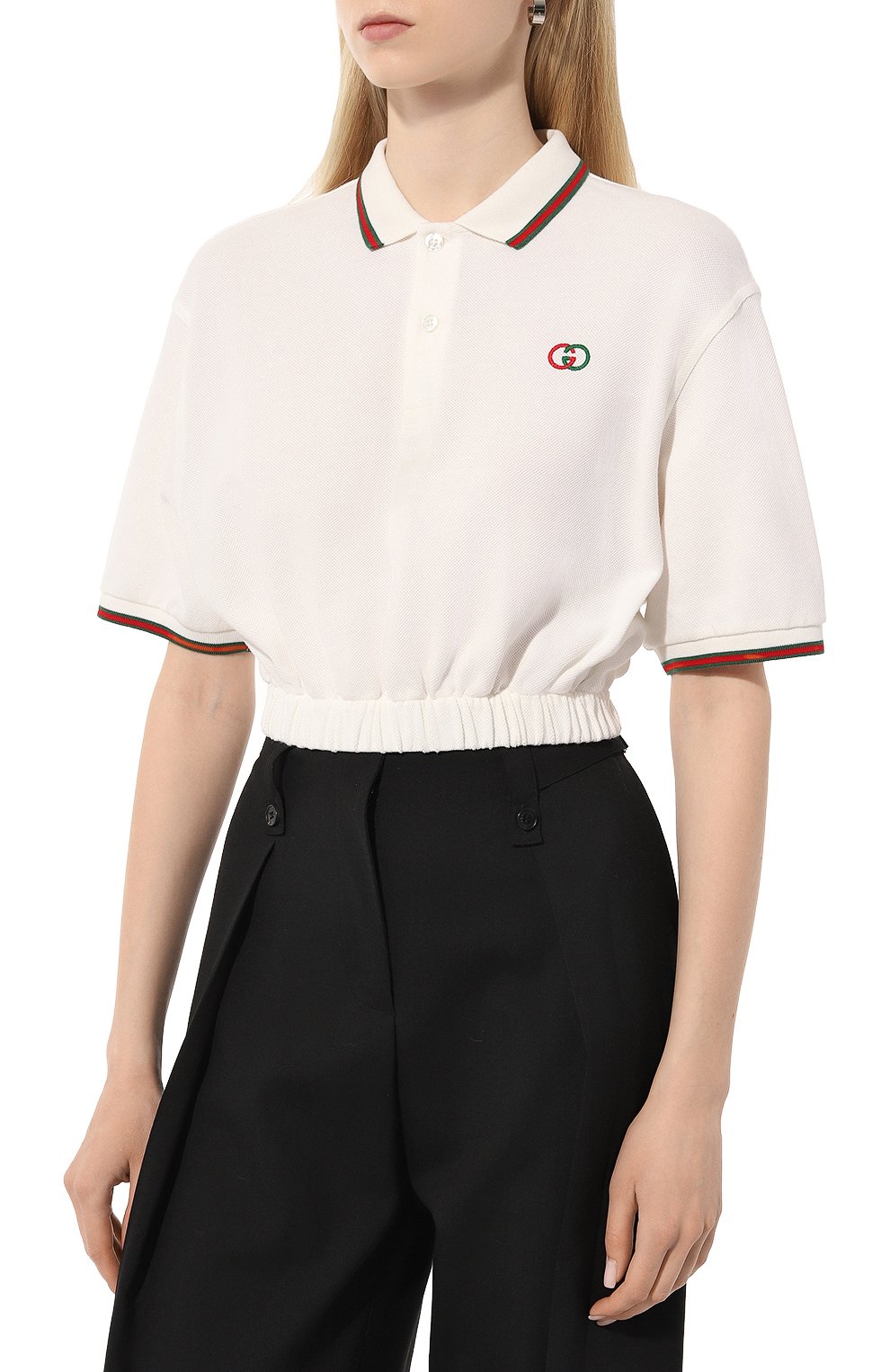 Хлопковое поло GUCCI, арт. 717419/XJEV0, фото 3