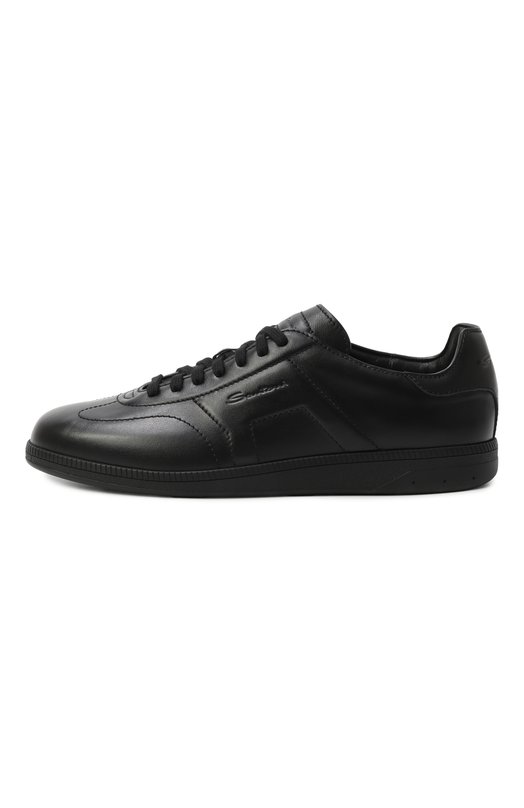 Кожаные кеды DBS-Olympic Santoni MBPG22072NERK0IL Чёрный  MBPG22072NERK0IL Фото 4