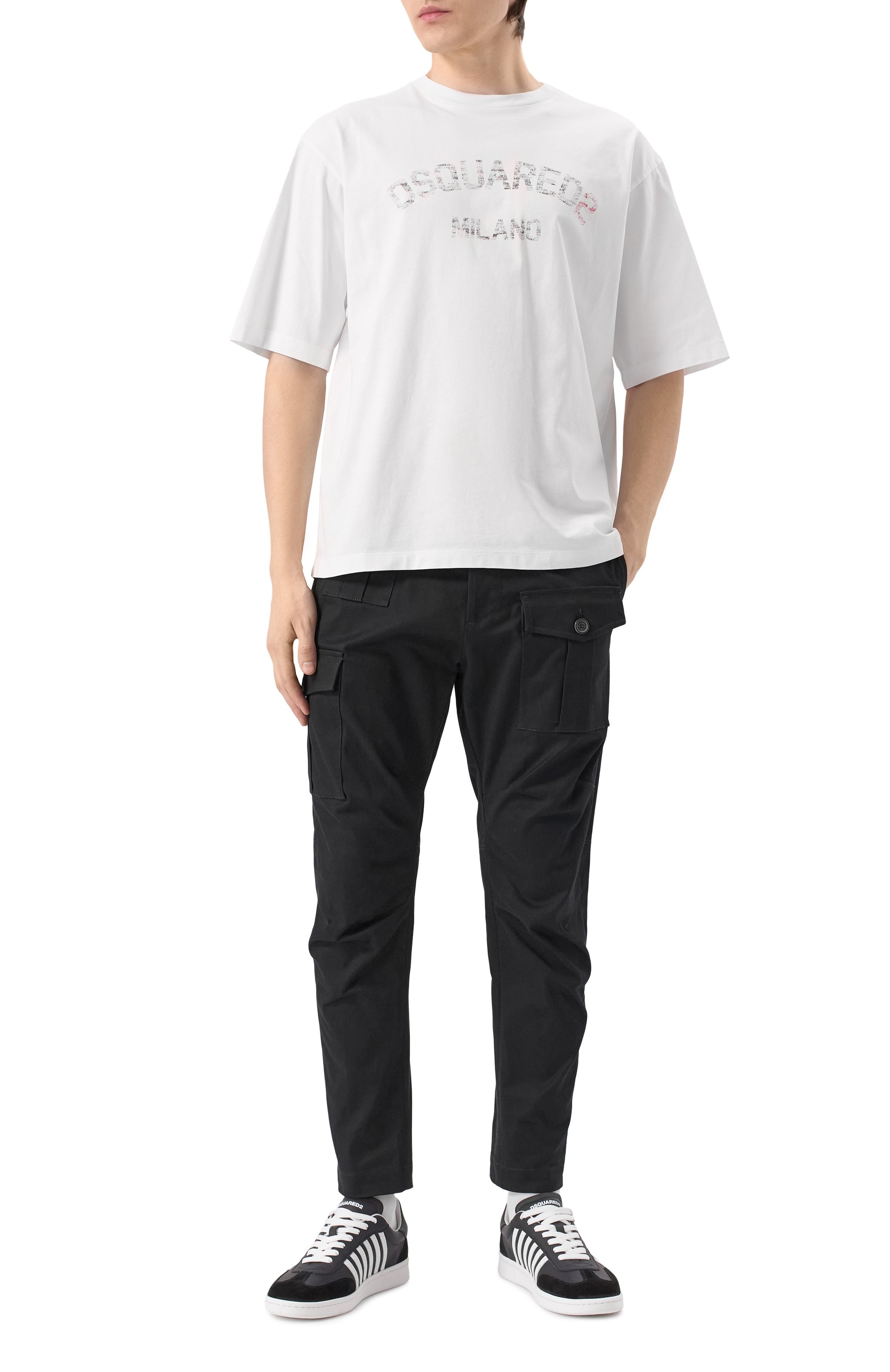 Хлопковые брюки-карго DSQUARED2, арт. S74KB0909, фото 2